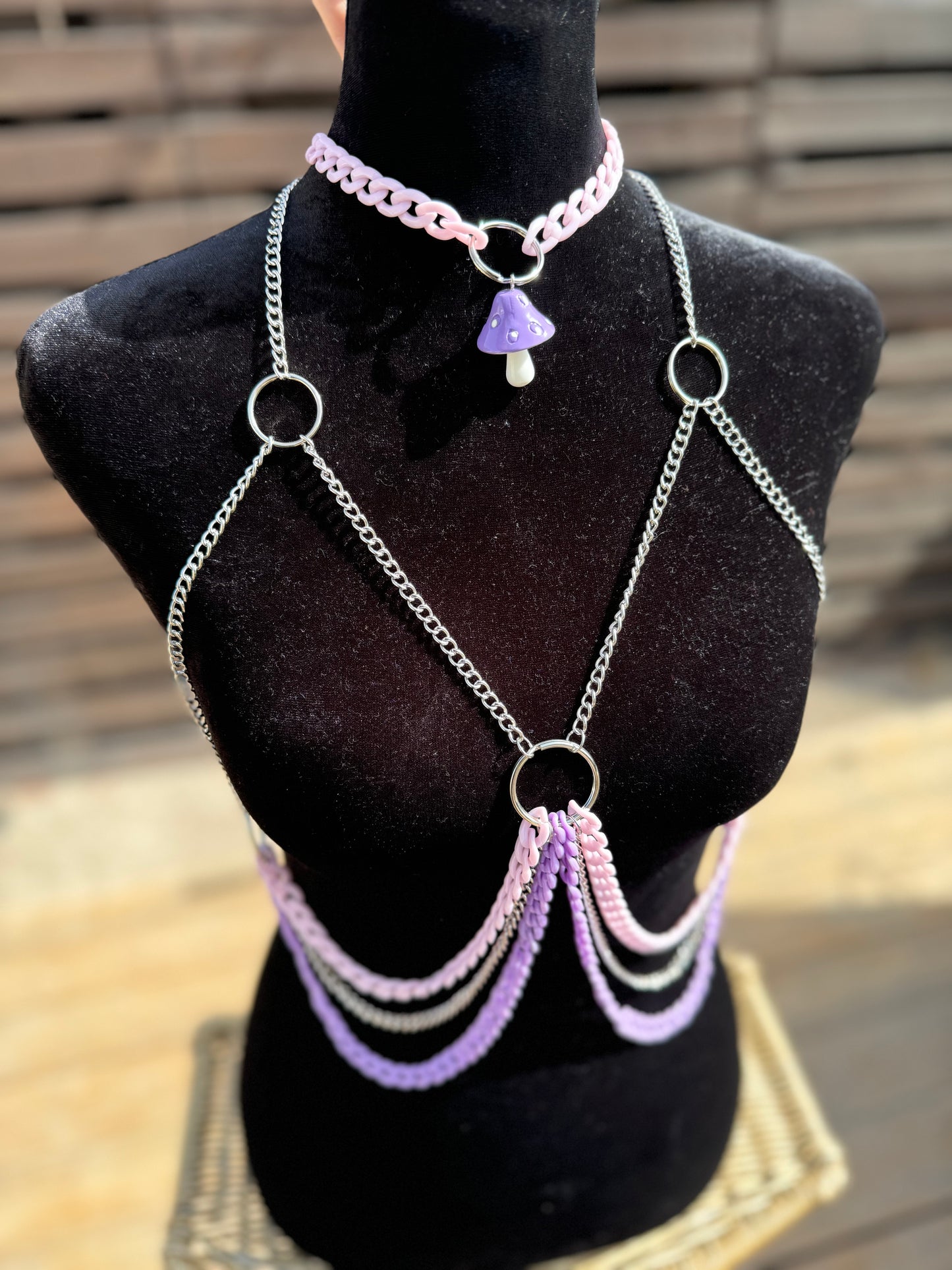 Pink/purple body chain