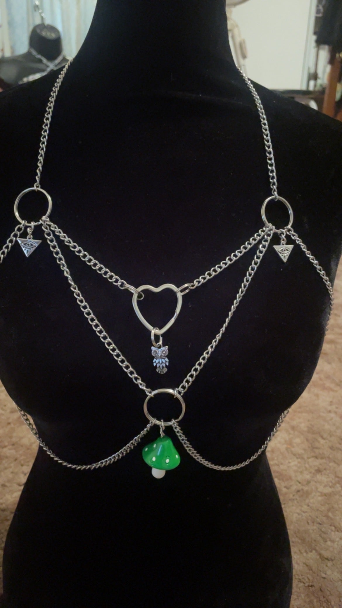 Trippy Green Mushy Bodychain