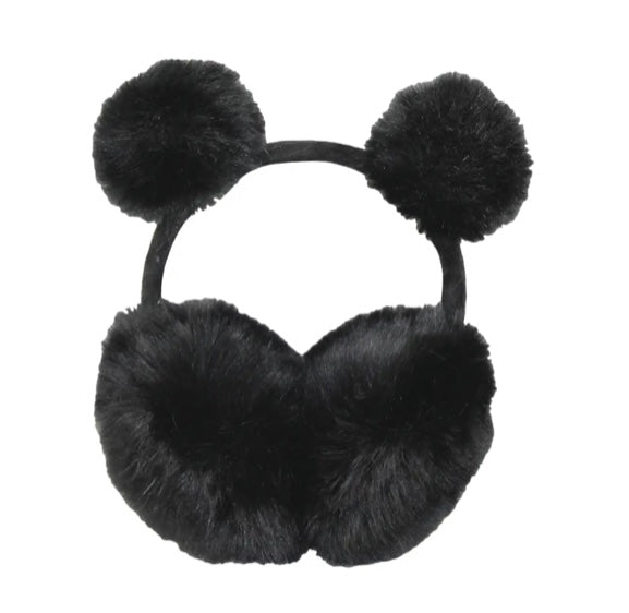 Black Essential Bear Muffs