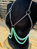 Minty green body chain