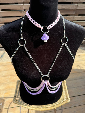 Pink/purple body chain