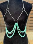 Minty green body chain