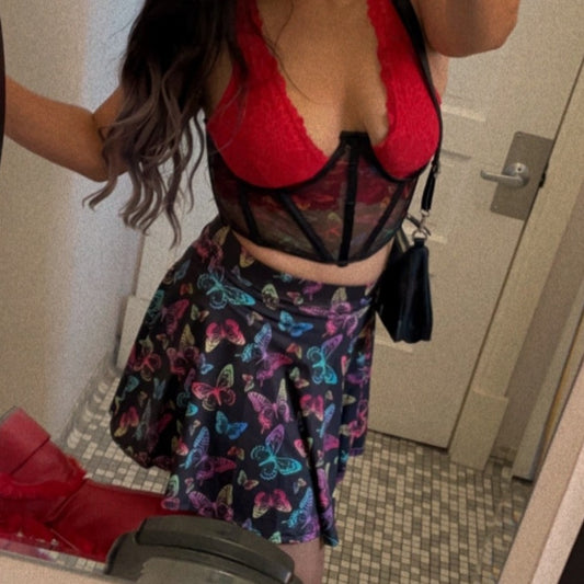 Neon Butterfly Skirt