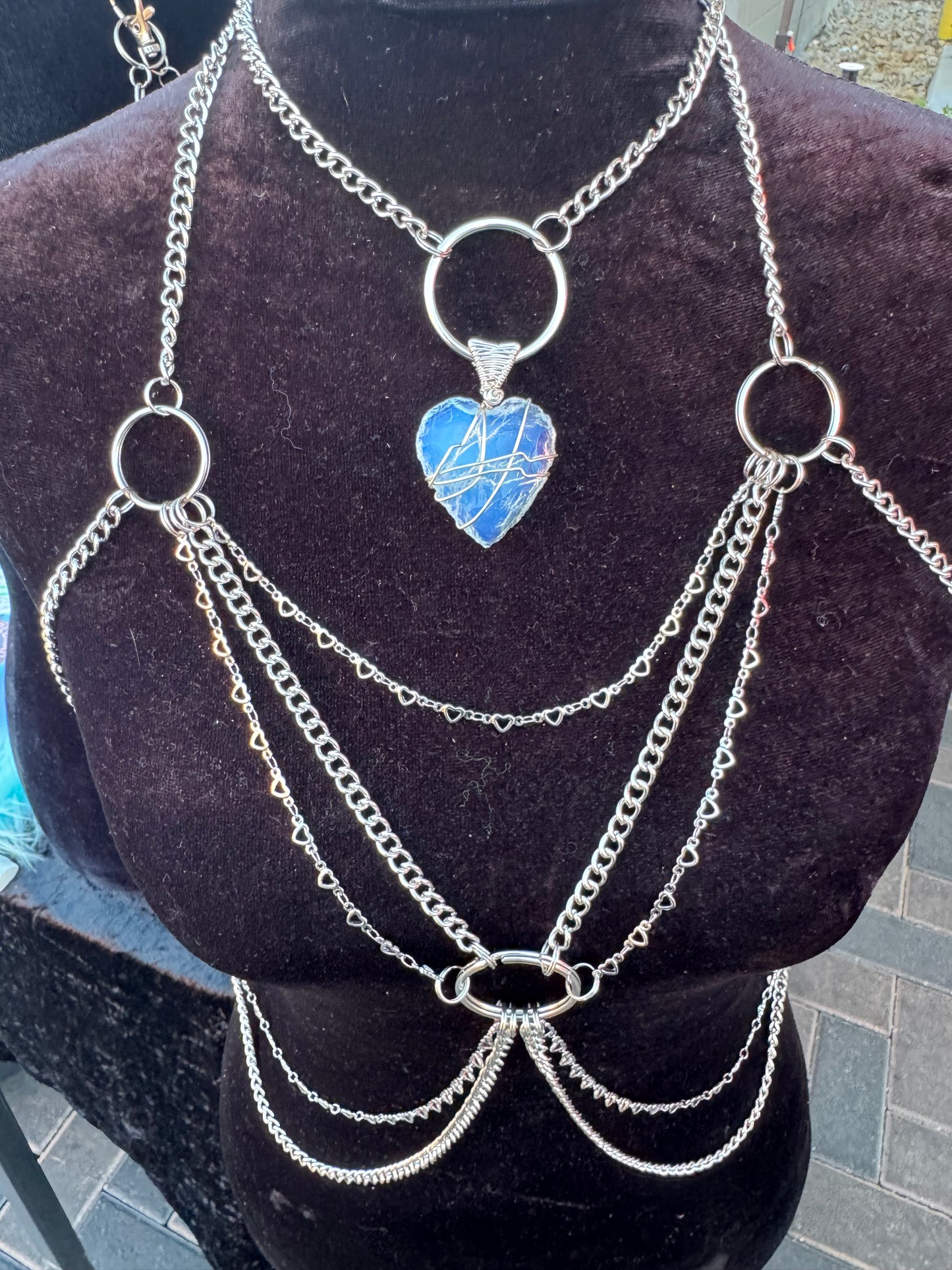 Opalite Heart harness