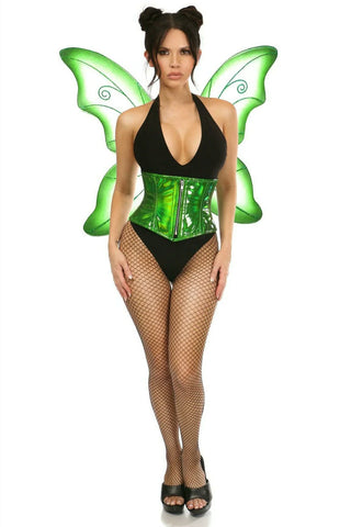 2 PC Green Pixie Fairy Corset Costume