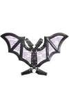 Black/Purple Faux Leather & Lace Wing Harness