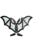 Black/Green Faux Leather & Lace Wing Harness