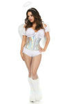 5 PC Silver Holo Angel Corset Costume