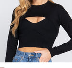 Essential Knit Cropped Long-sleeve