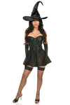4 PC Lace Witch Corset Costume